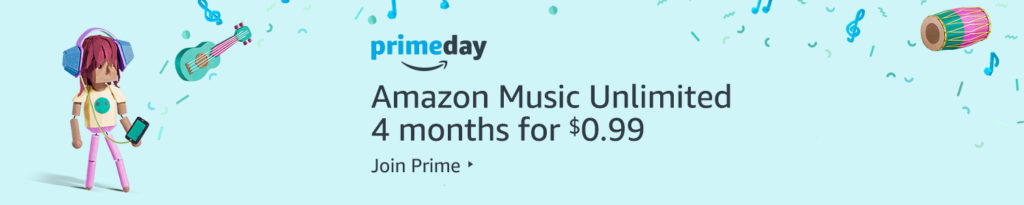 $0.99 on subscription of 4 months Amazon Music Unlimited