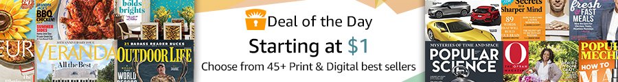 Flash promo on subscriptions to top print & digital magazines Amazon