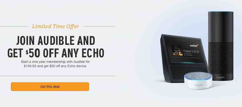 $50 off promo for any Echo device