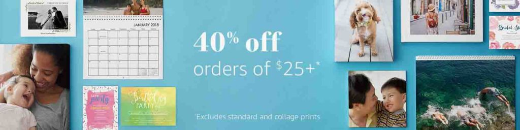 Promo code 'CHEERS40' offered to get extra 40% off any of your Amazon Prints order