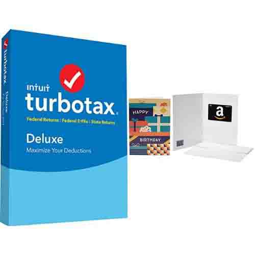 Free $10 Amazon gift cards on spending of TurboTax Deluxe 2017 Tax Software
