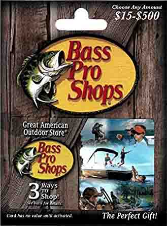 Bass Pro Shops gift card promo code 'PRO15'