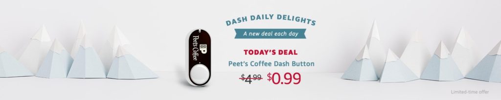 Peet's Coffee Dash Button at $0.99