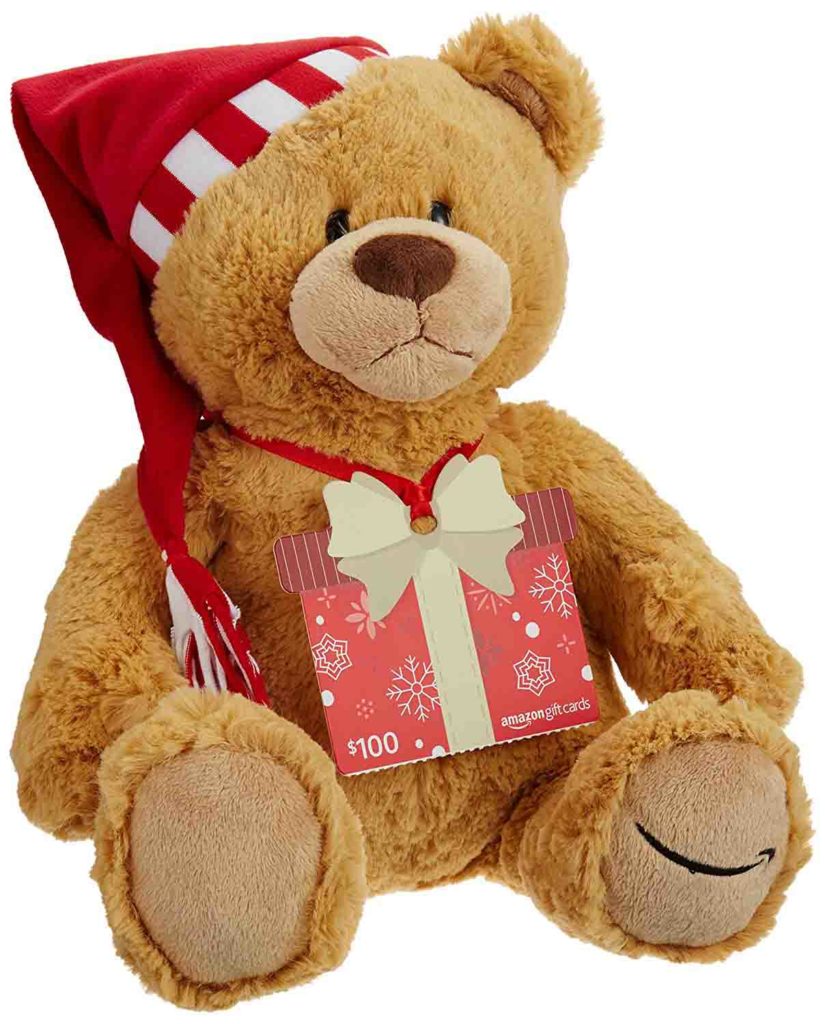 Free Teddy Bear - Limited Edition on purchase of $100 or more Amazon gift cards