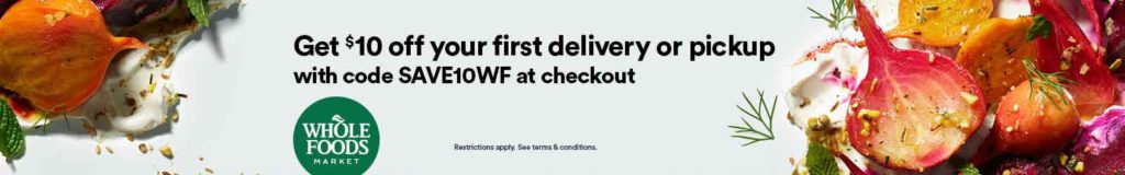 Whole Foods Market 10% off promo code 'SAVE10WF'