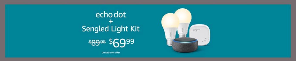 15% off promo event for Sengled smart light bulbs Amazon Posted March 11, 2019 admin Promo for Sengled smart light bulbs bundled with Amazon Echo Dot