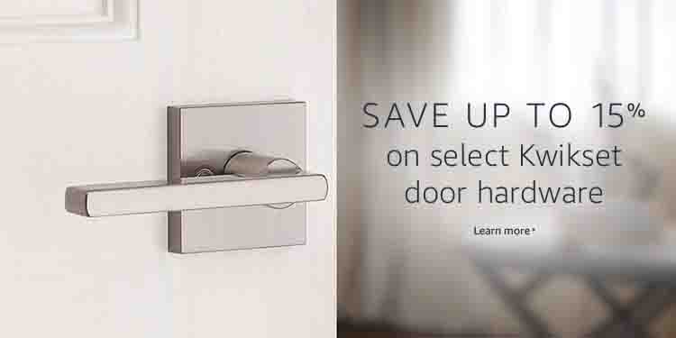 Extra 15% off spring promo for Kwikset door hardware Amazon