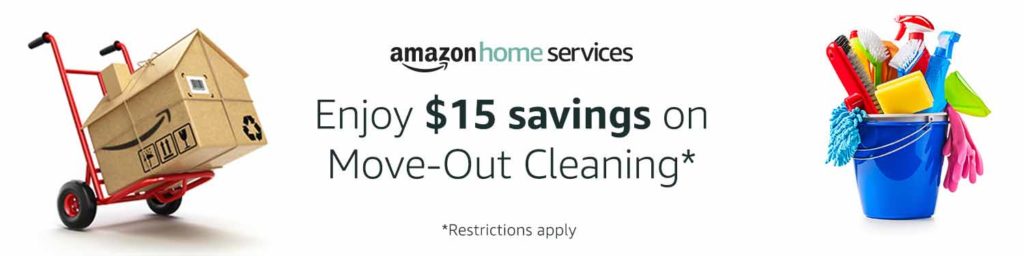 Extra $15 off promo for move -out cleaning Home Service Amazon