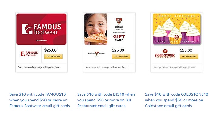 promo codes at Amazon Gift Cards Brand, offering