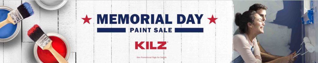 Memorial Day 2018 promo for Kilz products Amazon