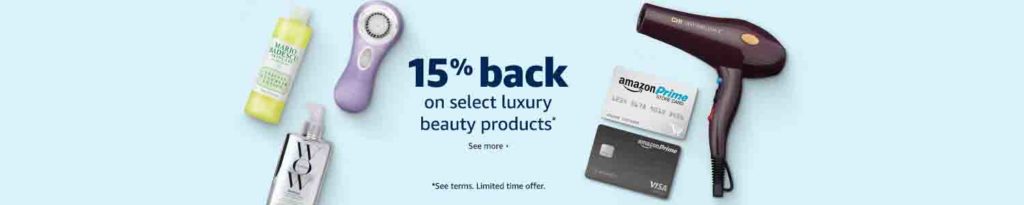 Extra 15% in savings on Amazon Luxury Beauty with Prime Store Card