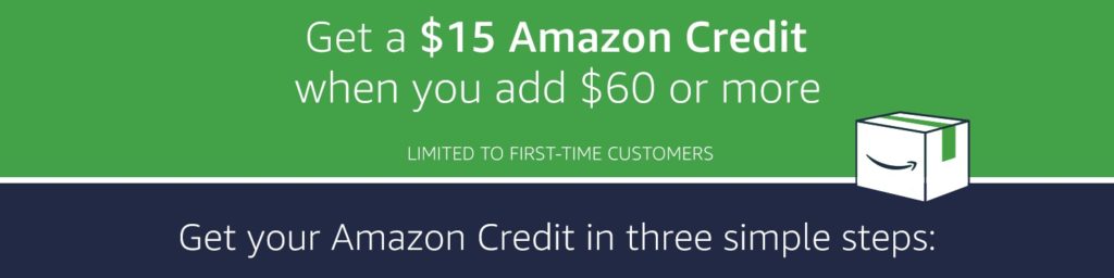 $15 free credit with Amazon Cash when adding $60