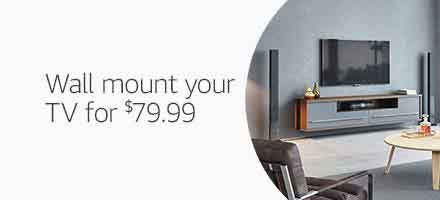 promo up to 20% off TV Wall Mounting on Amazon Home Service