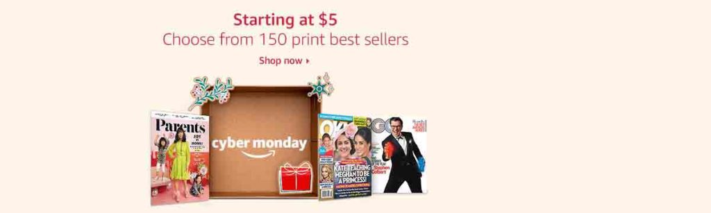 Flash promo on subscriptions to top print & digital magazines Amazon