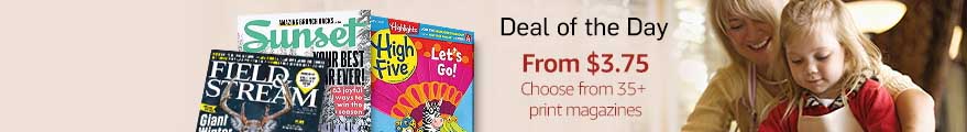 Flash promo on subscriptions to top print & digital magazines Amazon