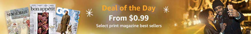 Flash promo on subscriptions to top print & digital magazines Amazon