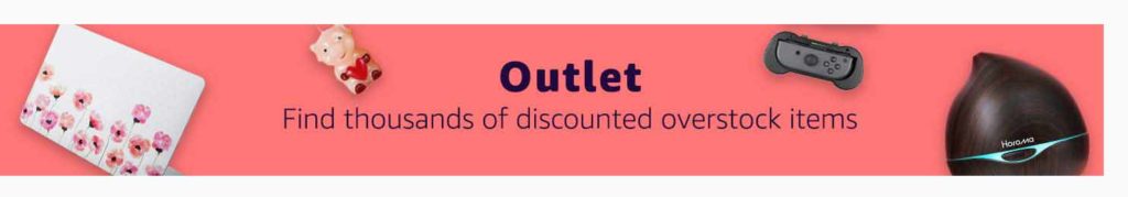 Outlet promo on clearance items Amazon