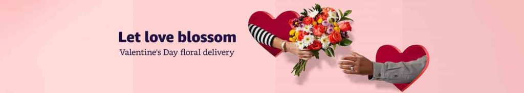 Valentine's Day floral delivery with promo Amazon