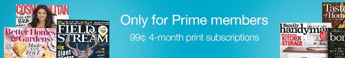 Flash promo on subscriptions to top print & digital magazines Amazon