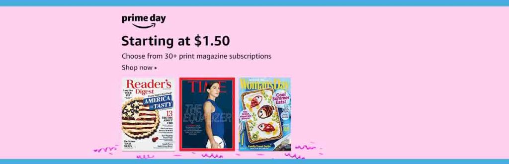 Flash promo on subscriptions to top print & digital magazines Amazon