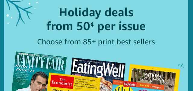 Flash promo on subscriptions to top print & digital magazines Amazon