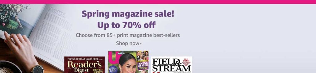 magazine subscription promo