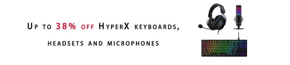 HyperX keyboards, headsets and microphones