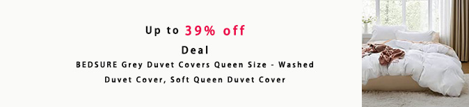 BEDSURE White Duvet Cover Queen Size
