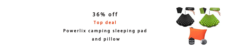 Powerlix camping sleeping pad and pillow